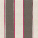 Kasmir Fabric Thoreau Stripe Berry 1446 42% Viscose 40% Polyester 18% Linen CHINA 30,000 Martindale Cycles H: 14 inches, V: N/A 57 - My Fabric Connection - Kasmir