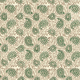 Kasmir Fabric Swansea Leaf Spa 5124 52% Linen 48% Cotton INDIA Not Tested Horizontal: 6 4/8 inches and Vertical: 6 4/8 inches 53 - My Fabric Connection -