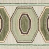 Kravet Design Fabric T30772.311 Geodex Mint Braids Bands &amp; Borders Rayon 75%, Cotton 25% India see sample Horizontal: 3 inches and Vertical: 12.7 inches 3 inches - My Fabric Connection -