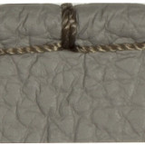 Kravet Design Fabric T30756.81 Whip Stitch Cord Charcoal Leather Trim Cow Hide 90%, Cotton 5%, Polyester 5% Austria see sample Horizontal: see sample and Vertical: see sample 2.5 inches - My Fabric Connection -
