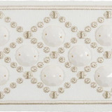 Kravet Design Fabric T30740.116 Beaded Charm Cottonball Kate Spade Cotton 60%, Plastic 30%, Rayon 10% India see sample Horizontal: see sample and Vertical: see sample 4.33 inches - My Fabric Connection -