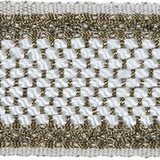 Kravet Couture Fabric T30642.1176 Hammered Braid Titanium our website for purchase Metallic 60%, Acetate 30%, Acrylic 10% Spain see sample Horizontal: see sample and Vertical: see sample 1.5 inches - My Fabric Connection -