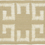 Kravet Couture Fabric T30509.1116 Empress Edging Pearl Barbara Barry Indochine Viscose 100% France see sample Horizontal: see sample and Vertical: see sample 2.5 inches - My Fabric Connection -