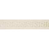 Scalamandre Trim Trim Greek Key Velvet Tape/Mist T3279-001 SCALAMANDRE WAREHOUSE 50% VISCOSE 50% COTTON INDIA LIGHT DUTY Horizontal: 2.875" and Vertical: 4" - My Fabric Connection -