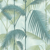 Cole & Son Wallcovering Palm Jungle Print Room Blue/Mint COLE & SON ICONS PAPER - 100% United Kingdom - Horizontal: 20.5 and Vertical: 25 20.5 - My Fabric Connection -