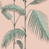 Cole & Son Wallcovering Palm Leaves Plaster Pink/Mint COLE & SON ICONS PAPER - 100% United Kingdom - Horizontal: - and Vertical: 28.3 20.5 - My Fabric Connection -