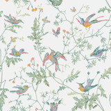 Cole & Son Wallcovering Hummingbirds Pastel COLE & SON ICONS PAPER - 100% United Kingdom - Horizontal: - and Vertical: 21 20.5 - My Fabric Connection -
