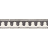 Cole & Son Wallcovering Zellige Border Soot & Snow