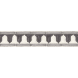 Cole & Son Wallcovering Zellige Border Soot & Snow COLE & SON MARTYN LAWRENCE BULLARD PAPER - 100% United Kingdom - Horizontal: 20.5 and Vertical: - 4.1 - My Fabric Connection -