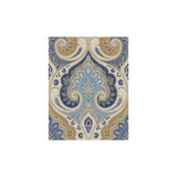 Baker Lifestyle Fabric Latika Indigo/Cashew THE ECHO DESIGN COLLECTION LINEN - 100% China MEDIUM Horizontal: 13.5 and Vertical: 18 54.5 - My Fabric Connection -