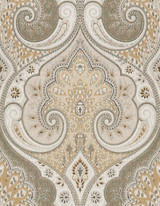 Baker Lifestyle Fabric Latika Stone/Oatmeal