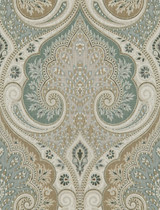 Baker Lifestyle Fabric Latika Aqua/Taupe