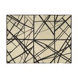 Groundworks Fabric Channels Ebony/Ivory KELLY WEARSTLER II LINEN - 100% Italy MEDIUM Horizontal: 55 and Vertical: 41.5 55 - My Fabric Connection -
