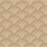 Cole & Son Fabric Feather Fan Crm Gingr COLE & SON CONTEMPORARY FABRICS VISCOSE - 77%;POLYESTER - 23% Italy HEAVY Horizontal: 7 and Vertical: 4 55.7 - My Fabric Connection -