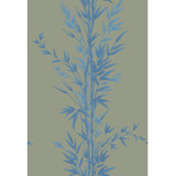 Cole & Son Wallcovering Bamboo Blue On Khaki