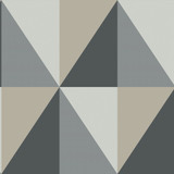 Cole & Son Wallcovering Apex Grand Grey And Black COLE & SON GEOMETRIC II PAPER - 100% United Kingdom - Horizontal: - and Vertical: 27 27 - My Fabric Connection -