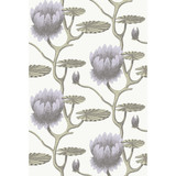 Cole & Son Wallcovering Summer Lily Lilac/Grn/Wt CONTEMPORARY RESTYLED PAPER - 100% United Kingdom Horizontal: 27 and Vertical: 19.75 27 - My Fabric Connection -