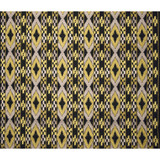 Gaston Y Daniela Fabric Queen Blk/Amarillo GASTON AFRICALIA COTTON - 46%;VISCOSE - 38%;LINEN - 16% India - Horizontal: 8.94 and Vertical: 12.2 53.5 - My Fabric Connection -