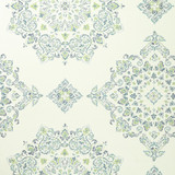 Baker Lifestyle Wallcovering Parvani Teal/Lime ECHO HEIRLOOM INDIA PAPER - 100% United Kingdom - Horizontal: - and Vertical: 26.792 26.989 - My Fabric Connection -