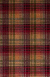 Mulberry Fabric Velvet Ancient Tartan Plum