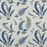 G P & J Baker Fabric Ferns Indigo/Linen ORIGINALS (UK) LINEN - 57%;COTTON - 33%;NYLON - 10% United Kingdom - Horizontal: 26.398 and Vertical: 24.822 53.978 - My Fabric Connection -