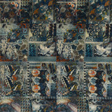 G P & J Baker Fabric Barcelona Teal RIO VELVETS VISCOSE - 55%;COTTON - 45% Italy HEAVY Horizontal: 26.792 and Vertical: 52.008 53.584 - My Fabric Connection -