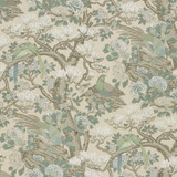 G P & J Baker Fabric Rockbird Signature Soft Blue SIGNATURE PRINTS LINEN - 100% Thailand MEDIUM Horizontal: 48.068 and Vertical: 40.976 48.068 - My Fabric Connection -