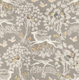 Lee Jofa Fabric Mille Fleur Silver ERIC COHLER LODGE LINEN - 100% Thailand MEDIUM Horizontal: 23.5 and Vertical: 24 47 - My Fabric Connection -
