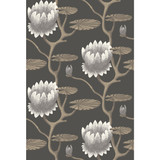 Cole & Son Wallcovering Summer Lily Blk/Wht/Gold CONTEMPORARY RESTYLED PAPER - 100% United Kingdom Horizontal: 27 and Vertical: 19.75 27 - My Fabric Connection -