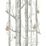 Cole & Son Wallcovering Woods & Pears Blk/Wht/Brnz CONTEMPORARY RESTYLED PAPER - 100% United Kingdom Horizontal: 21 and Vertical: 27.5 21 - My Fabric Connection -