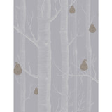Cole & Son Wallcovering Woods & Pears Slate/Silver CONTEMPORARY RESTYLED PAPER - 100% United Kingdom Horizontal: 21 and Vertical: 27.5 21 - My Fabric Connection -