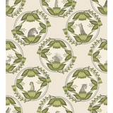 Cole & Son Wallcovering Ardmore Cameos Stone & Green COLE & SON ARDMORE PAPER - 100% United Kingdom - Horizontal: - and Vertical: 30 27 - My Fabric Connection -