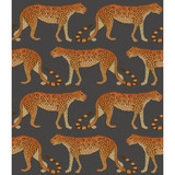 Cole & Son Wallcovering Leopard Walk Charcoal & Orange COLE & SON ARDMORE PAPER - 100% United Kingdom - Horizontal: - and Vertical: 12 20.5 - My Fabric Connection -
