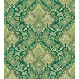 Cole & Son Wallcovering Pushkin Forest Green COLE & SON MARIINSKY DAMASK PAPER - 100% United Kingdom - Horizontal: - and Vertical: 15 27 - My Fabric Connection -