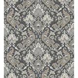 Cole & Son Wallcovering Pushkin Charcoal COLE & SON MARIINSKY DAMASK PAPER - 100% United Kingdom - Horizontal: - and Vertical: 15 27 - My Fabric Connection -