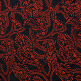 RM CoCo Fabric Fantasia Firethorn 2018 Spring - Luxe Collection 100% Wool Embroidery 100% Viscose See Sample 0 Horizontal: 16.125 and Vertical: 30.25 55 - My Fabric Connection -