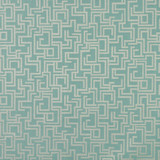 Charlotte Fabric 6636 Lagoon/Geometric Outdoor/Indoor Oasis III 100% Woven Polyester Made In USA Exceeds 48,000 Wyzenbeek Rubs (Heavy Duty) Horizontal: 29.0" x Vertical: 10.0" 54 Inches - My Fabric Connection -