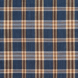 Charlotte Fabric D155 Indigo Tartan Clubhouse Collection 100% Woven Polyester Asia Exceeds 120,000 Wyzenbeek Rubs (Heavy Duty) Horizontal: 3.75" x Vertical: 3.75" 54 Inches - My Fabric Connection -