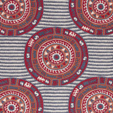 Schumacher Fabric Corfu Navy Multi 74470 PRIMITIVE BEAUTY See Sample INDIA - </p><p>Repeat: Horizontal: 26" (66CM) and Vertical: 29 1/4" (74CM) 53" (135CM) - My Fabric Connection -