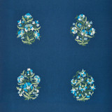 Schumacher Fabric Antalya Medallion Embroidery Aegean 75740 OTTOMAN CHIC See Sample INDIA - </p><p>Repeat: Horizontal: 56" (142CM) and Vertical: 52 1/2" (133CM) 56" (142CM) - My Fabric Connection -