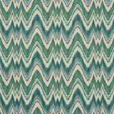 Schumacher Fabric Valkyrie Flame Stitch Emerald & Peacock 68942 125TH ANNIVERSARY COLLECTION See Sample ITALY MEDIUM DUTY </p><p>Repeat: Horizontal: 13 1/2" (34CM) and Vertical: 12 1/4" (31CM) 54" WIDE (137CM) - My Fabric Connection -