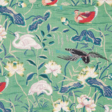 Schumacher Fabric Lotus Garden Jade 172935 Schumacher Classics 27.0" - My Fabric Connection - Schumacher Fabric Lotus Garden Jade 172935 Schumacher Classics 27.0" - My Fabric Connection -