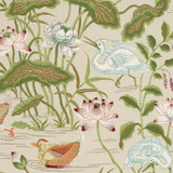 Schumacher Fabric Lotus Garden Parchment 172936 Schumacher Classics 27.0" - My Fabric Connection - Schumacher Fabric Lotus Garden Parchment 172936 Schumacher Classics 27.0" - My Fabric Connection -