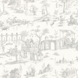 Schumacher Fabric Siena Toile Pewter 175171 PALAZZO See Sample ITALY MEDIUM DUTY </p><p>Repeat: Horizontal: 26 1/4" (67CM) and Vertical: 24 1/2" (62CM) 52 1/2" WIDE (133CM) - My Fabric Connection -
