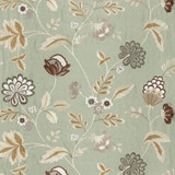 Schumacher Fabric Palampore Embroidery Mineral 64840 CLASSIC WOVENS See Sample INDIA LIGHT DUTY </p><p>Repeat: Horizontal: 50 1/4" (128CM) and Vertical: 30 1/2" (77CM) 50 3/8" WIDE (128CM) - My Fabric Connection -