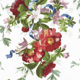Schumacher Fabric Ellesmere Ribbon Floral Ivory 173810 CLASSIC PRINTS See Sample FRANCE . </p><p>Repeat: Horizontal: 27" (69CM) and Vertical: 35 1/2" (90CM) 54" WIDE (137CM) - My Fabric Connection -