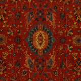 Schumacher Fabric Jahanara Carpet Turkish Red 172790 ARCHIVE / LINEN PRINTS See Sample THAILAND TO BE DETERMINED </p><p>Repeat: Horizontal: 26 3/4" (68CM) and Vertical: 42 1/2" (108CM) 54" WIDE (137CM) - My Fabric Connection -