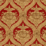 Schumacher Fabric Haddon Hall Damask Venetian Red 172781 THE LIBRAY COLLECTION See Sample UNITED KINGDOM TO BE DETERMINED </p><p>Repeat: Horizontal: 9" (23CM) and Vertical: 23 3/4" (60CM) 54" WIDE (137CM) - My Fabric Connection -