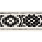 Schumacher Trim Maidstone Tape Black 75313 CHAMBRAY See Sample GERMANY - </p><p>Repeat: Horizontal: 6 1/8" (16CM) and Vertical: - 3" (8CM) - My Fabric Connection -