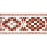 Schumacher Trim Maidstone Tape Russet 75312 CHAMBRAY See Sample GERMANY - </p><p>Repeat: Horizontal: 6 1/8" (16CM) and Vertical: - 3" (8CM) - My Fabric Connection -